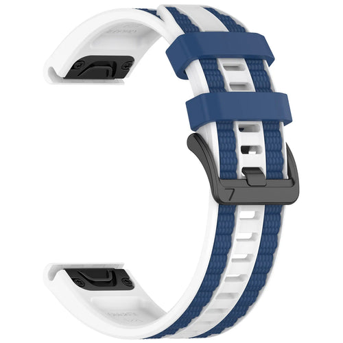 Garmin Tactix 7 Sport Grain Armband (Weiß/Blau)