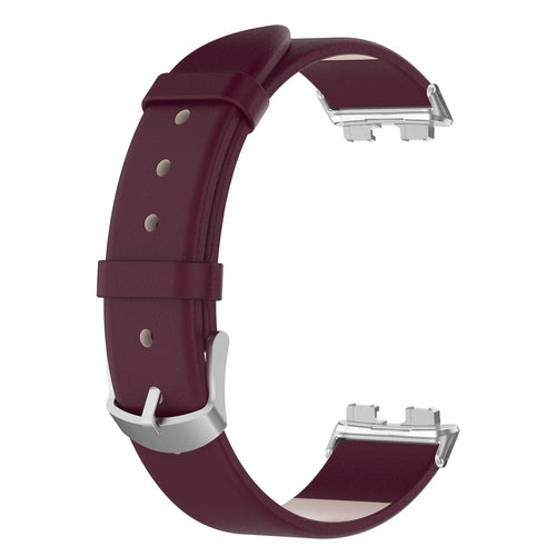 Leather Strap, wine red, without a watch, 3/4 front view