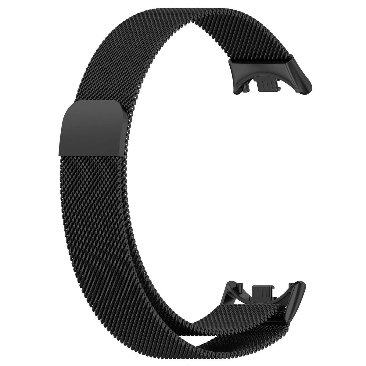 Milanese Strap, black, without a watch, 3/4 front view
