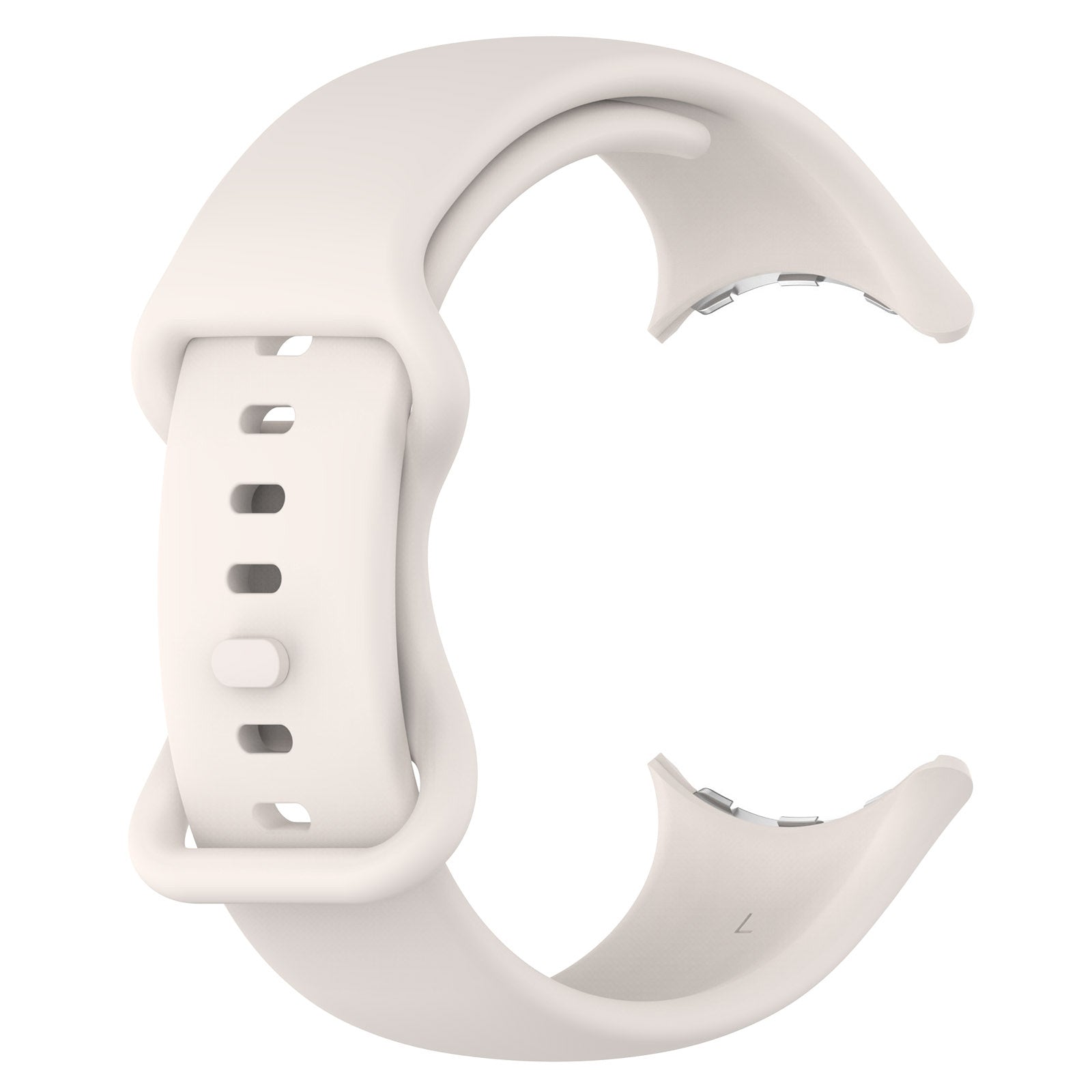 Google Pixel Watch 4 - 41mm Klassisches Silikonarmband (Sand Weiß)