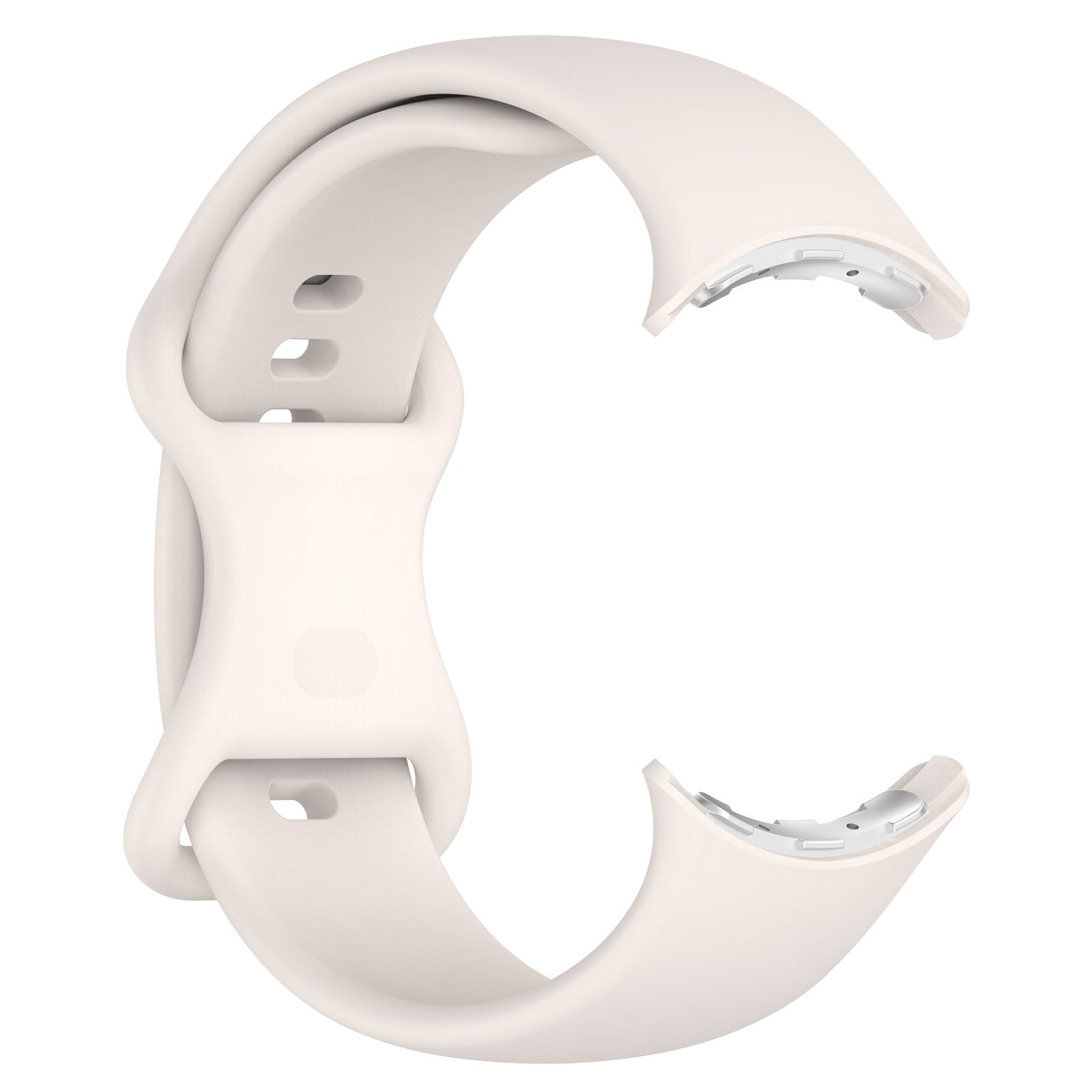 Google Pixel Watch 4 - 45mm Klassisches Silikonarmband (Sand Weiß)