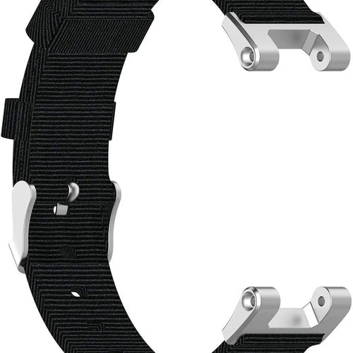 Nylon Canvas Strap, black, without a watch, 3/4 rear view