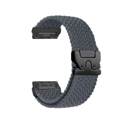 Garmin Quatix 8 Pro - 47mm Braided Strap P-Buckle (Dark Grey with Black)