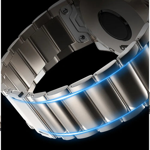 Magnetic Titanium Strap, without a watch, 3/4 rear view