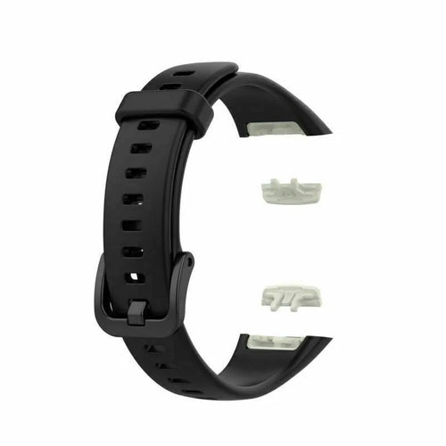 Silicone Strap, black, without a watch, 3/4 rear view