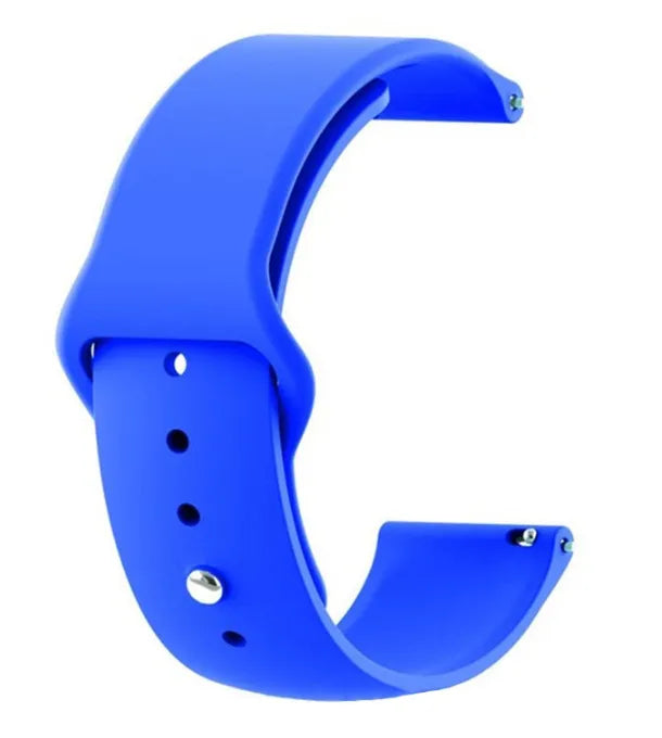 Silicone Sport Strap, blue, without a watch, 3/4 rear view