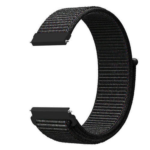 Nylon Strap, black, without a watch, 3/4 rear view