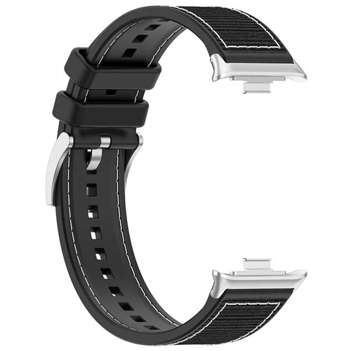 Nylon Hybrid Strap, black, without a watch, 3/4 rear view