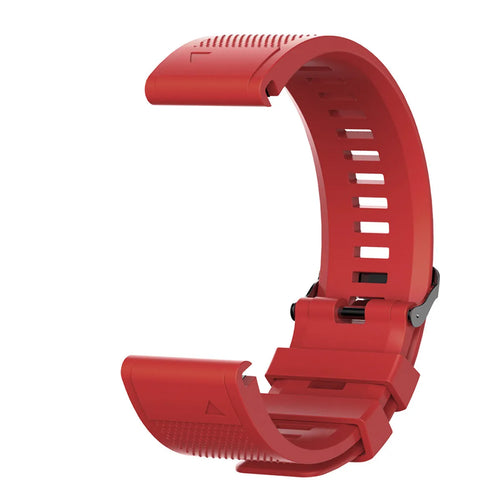 Silicone Strap, red, without a watch, 3/4 rear view