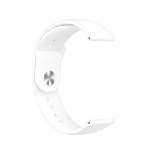 Silicone Glow in the Dark Strap, white, without a watch, 3/4 rear view