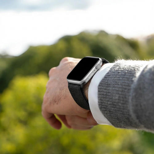 Bandz Apple Watch Ultra Nylonarmband 'Classic' (Schwarz)