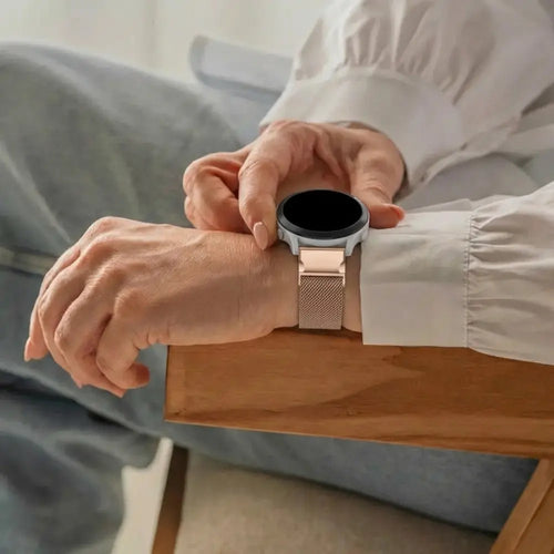 Bandz Garmin Fenix 5s / 6s Milanese Loop Armband (Roségold)