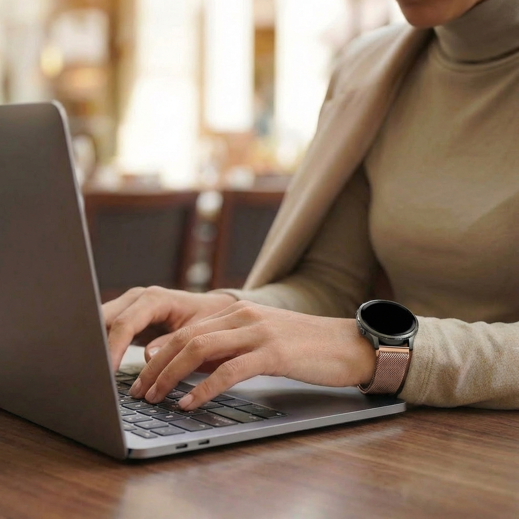 Bandz Garmin Venu 4 - 41mm Milanese Loop Armband (Roségold)