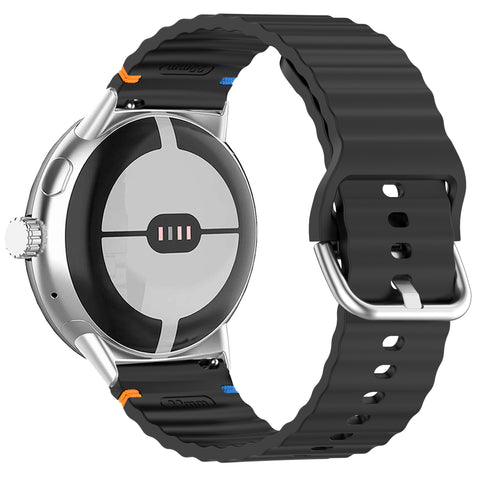 Google Pixel Watch 4 - 45mm Wave Silicone Strap (Black)