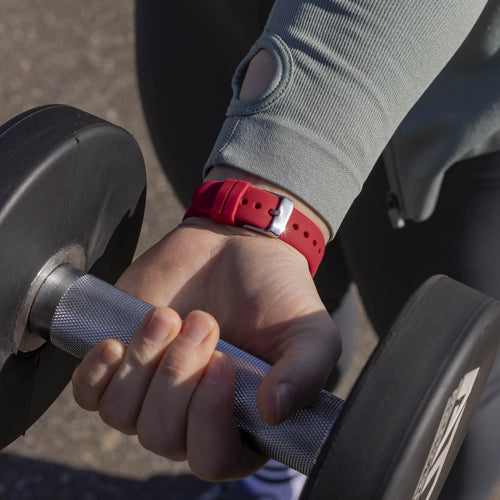 Fitbit Versa 4 Premium Silicone Strap (Rose Red)