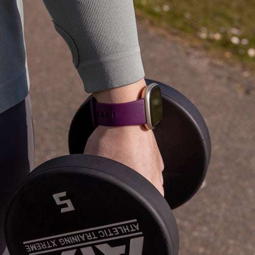 Fitbit Sense 2 Silikonarmband Classic (Dunkelviolett)