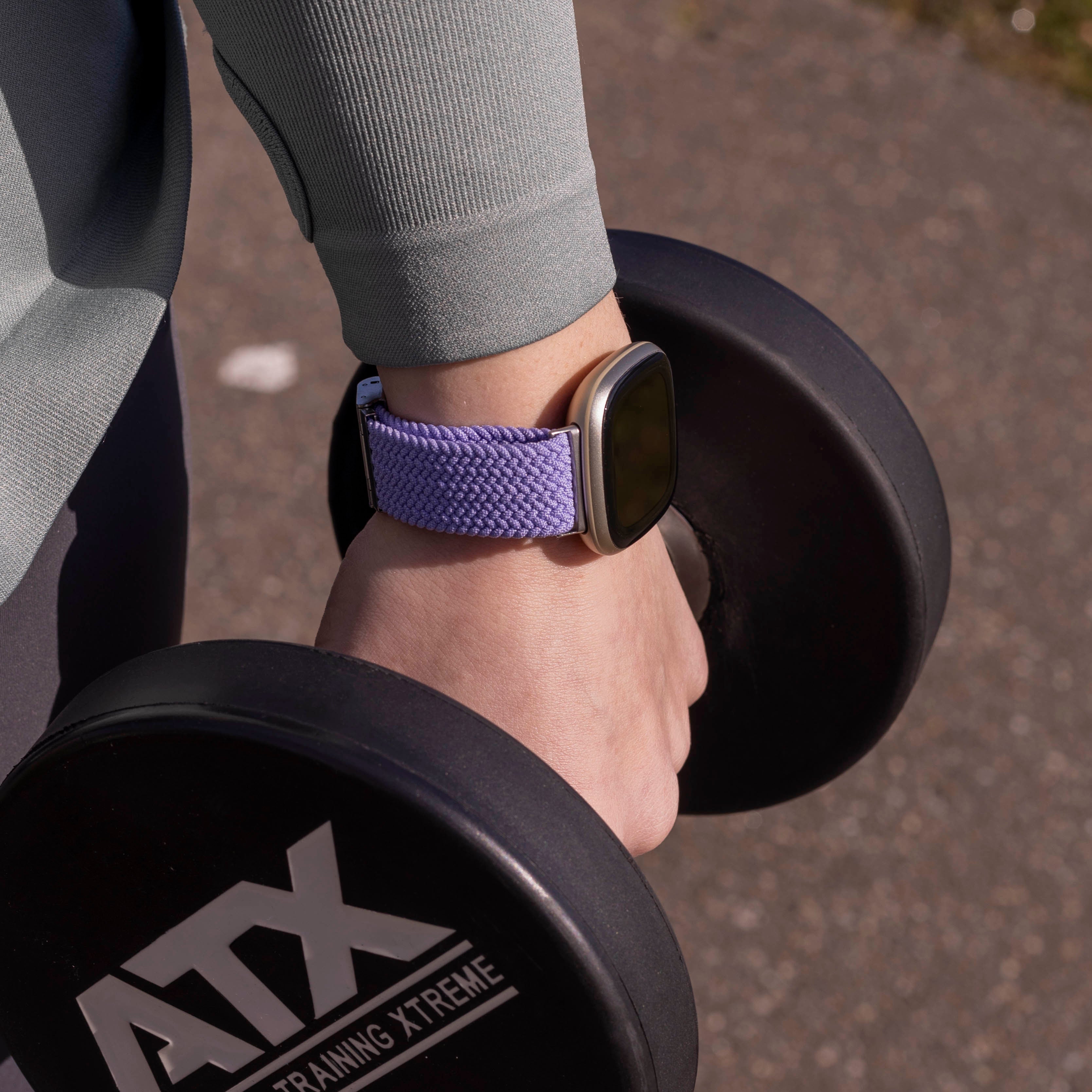 Fitbit Sense Adjustable Braided Strap (Lila)