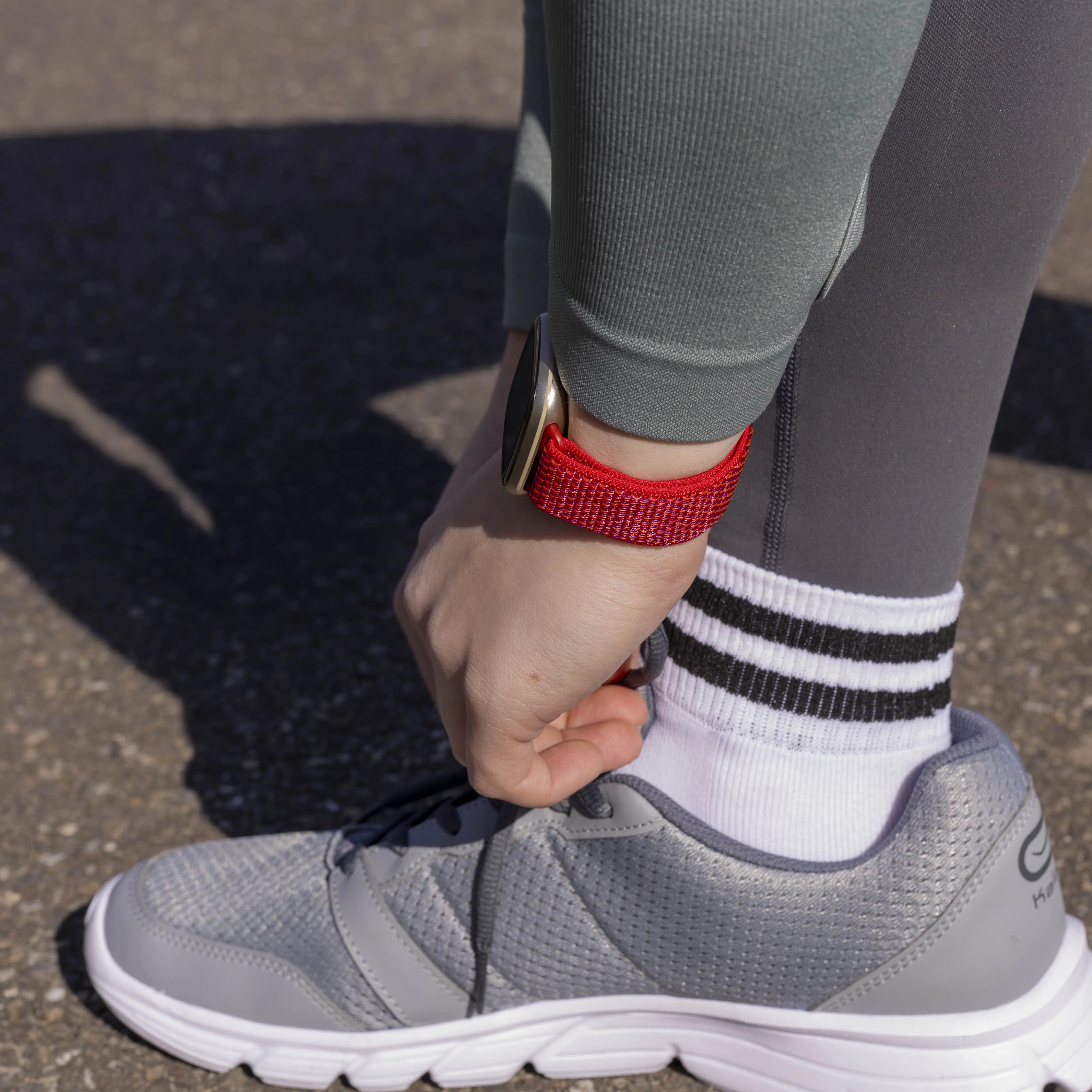Fitbit Sense Nylonarmband (Rot)