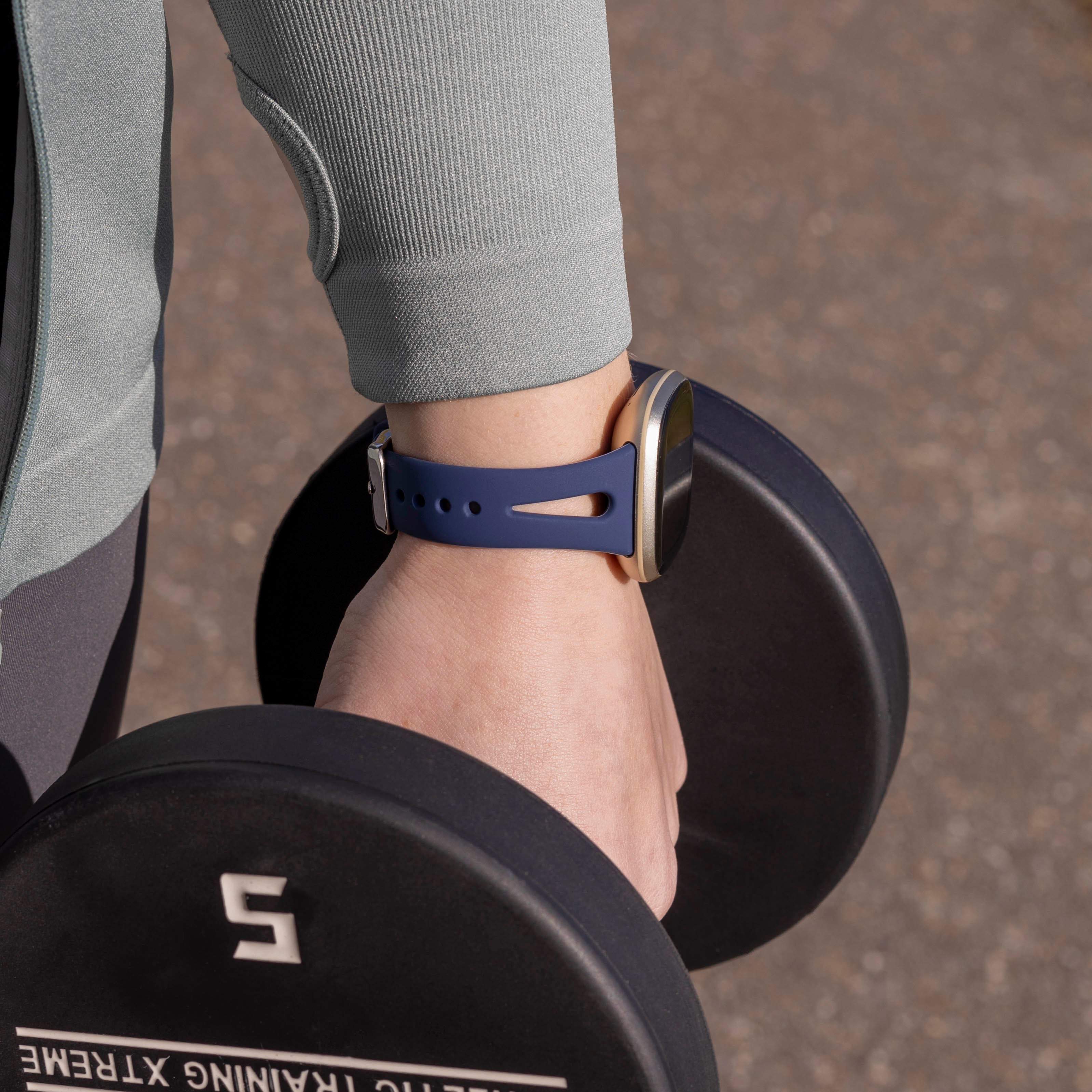 Fitbit Versa 3 Luxury Silicone Strap (Dark Blue)