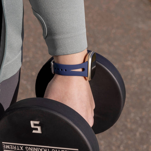 Fitbit Sense 2 Luxus Silikonarmband (Dunkelblau)