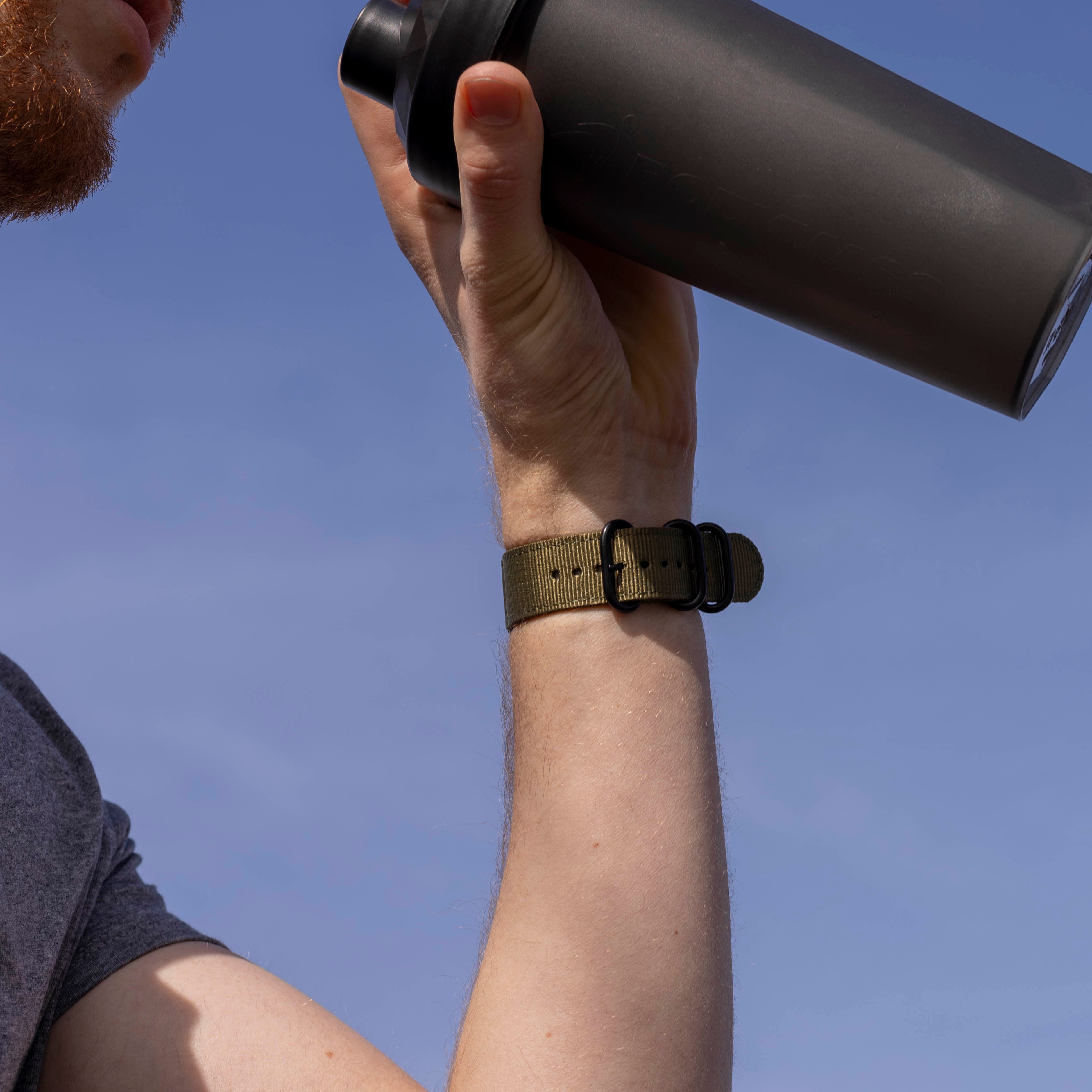 Fitbit Sense Nylon-Schnallenband (Grün)