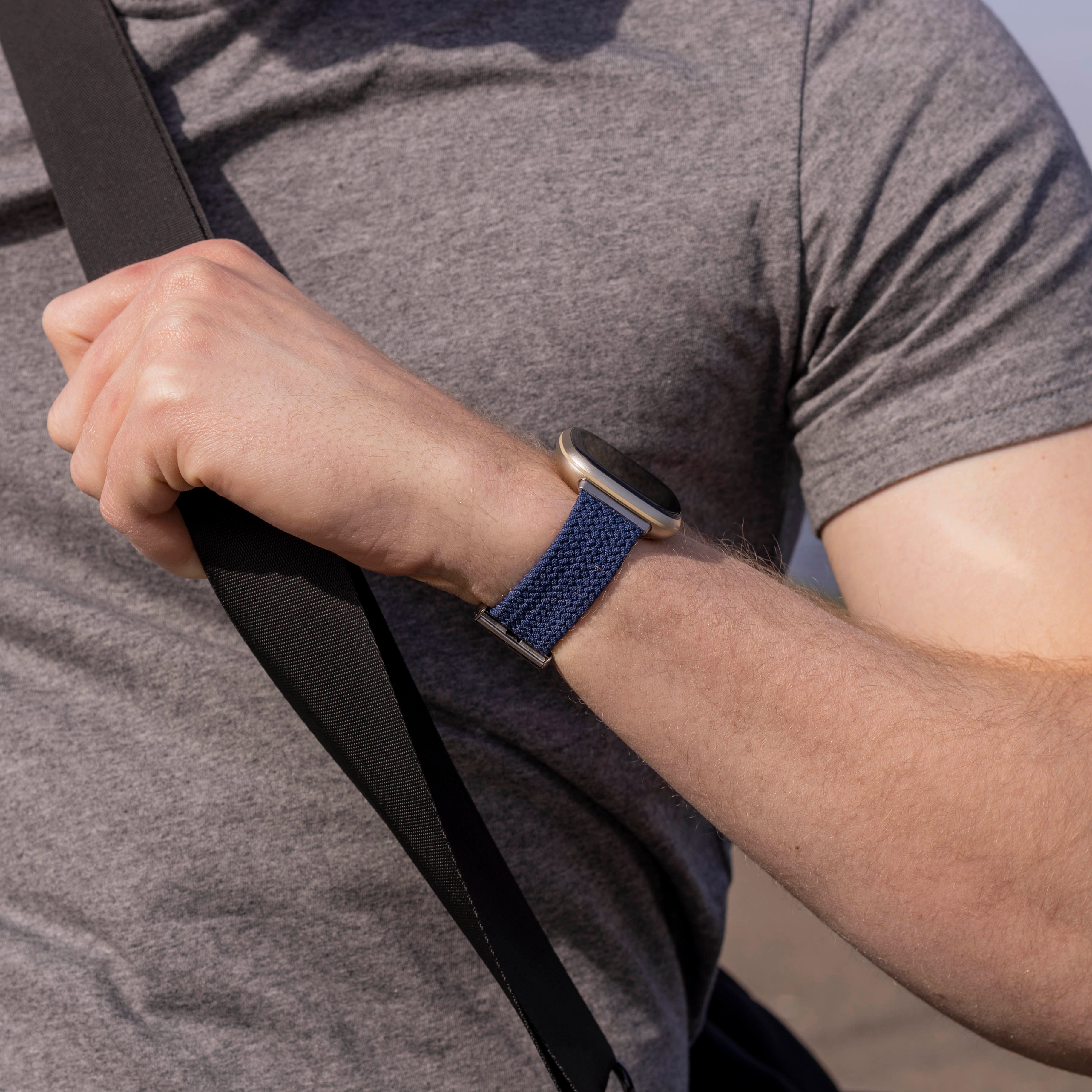 Fitbit Versa 3 verstellbares geflochtenes Armband (Dunkelblau)