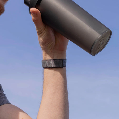 Fitbit Versa 3 Nylonarmband (Grau-grün)