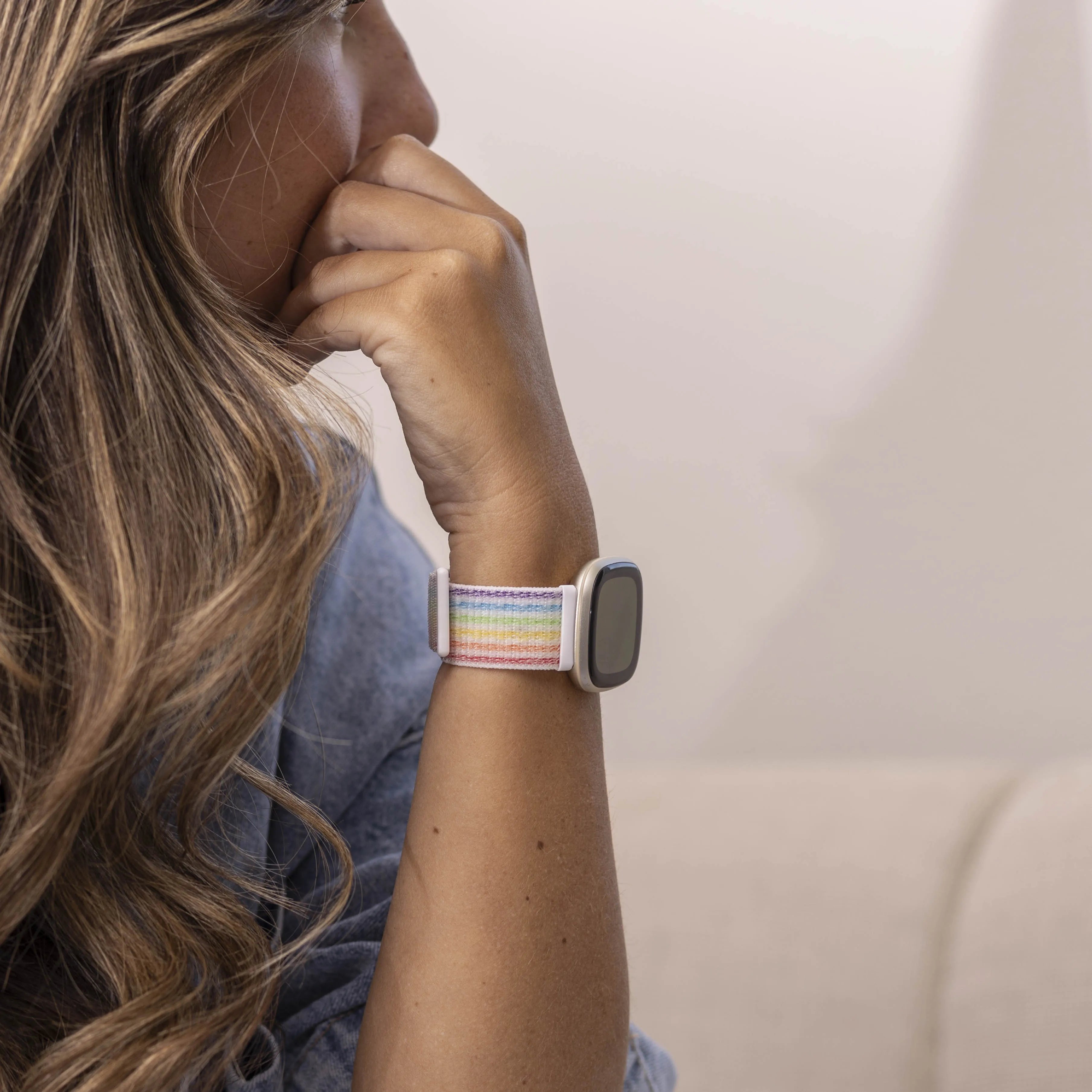 Fitbit Sense Nylonarmband (Bunt)