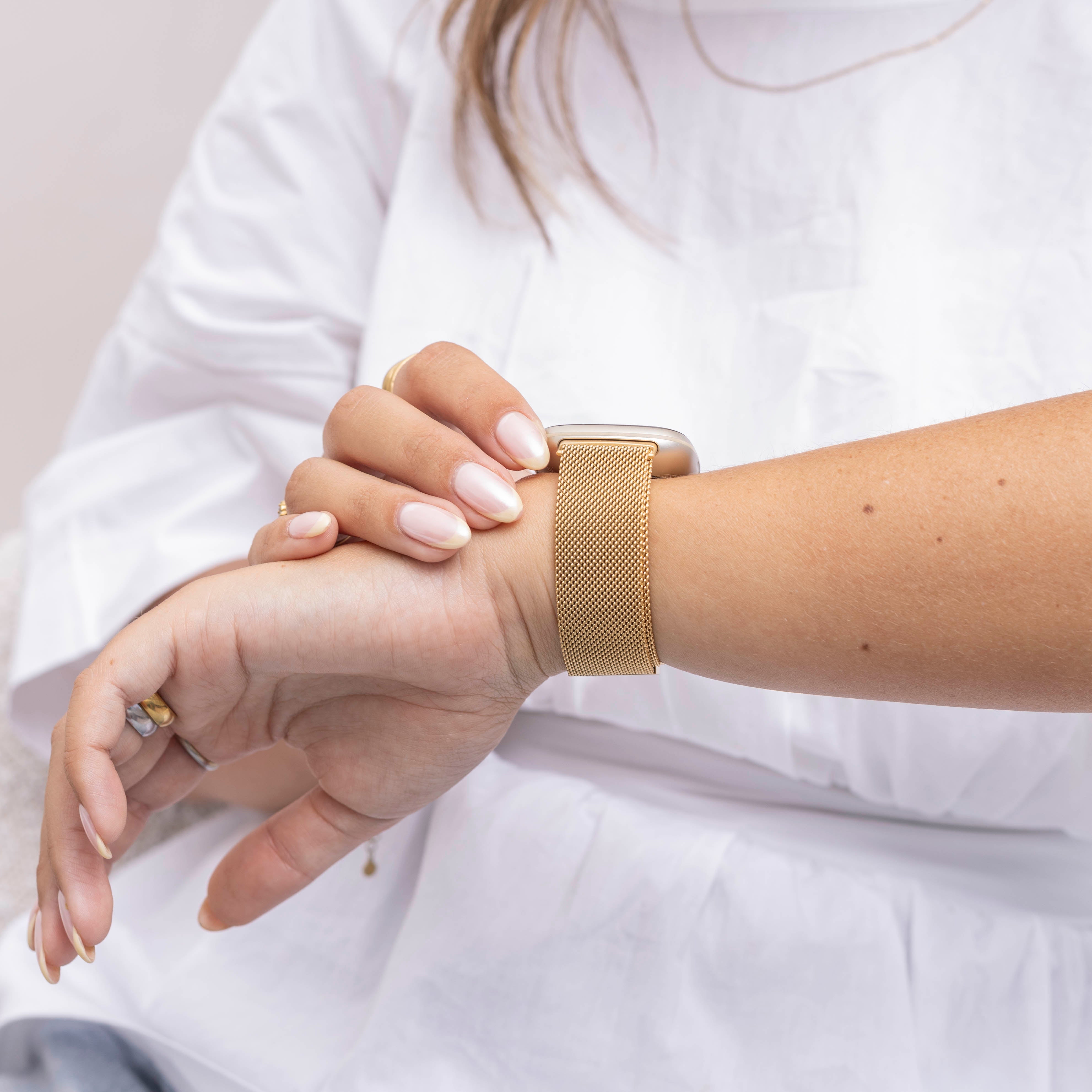 Fitbit Versa 3 Milanese Armband (Gold)