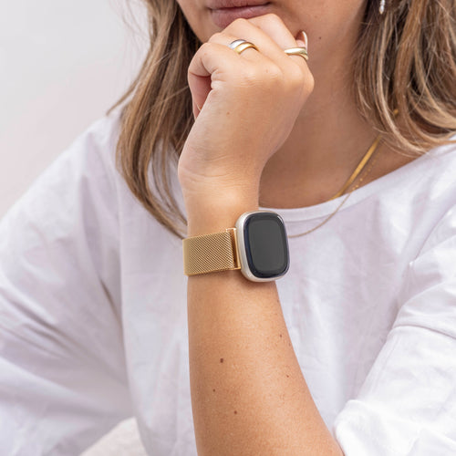Fitbit Versa 3 Milanese Armband (Gold)
