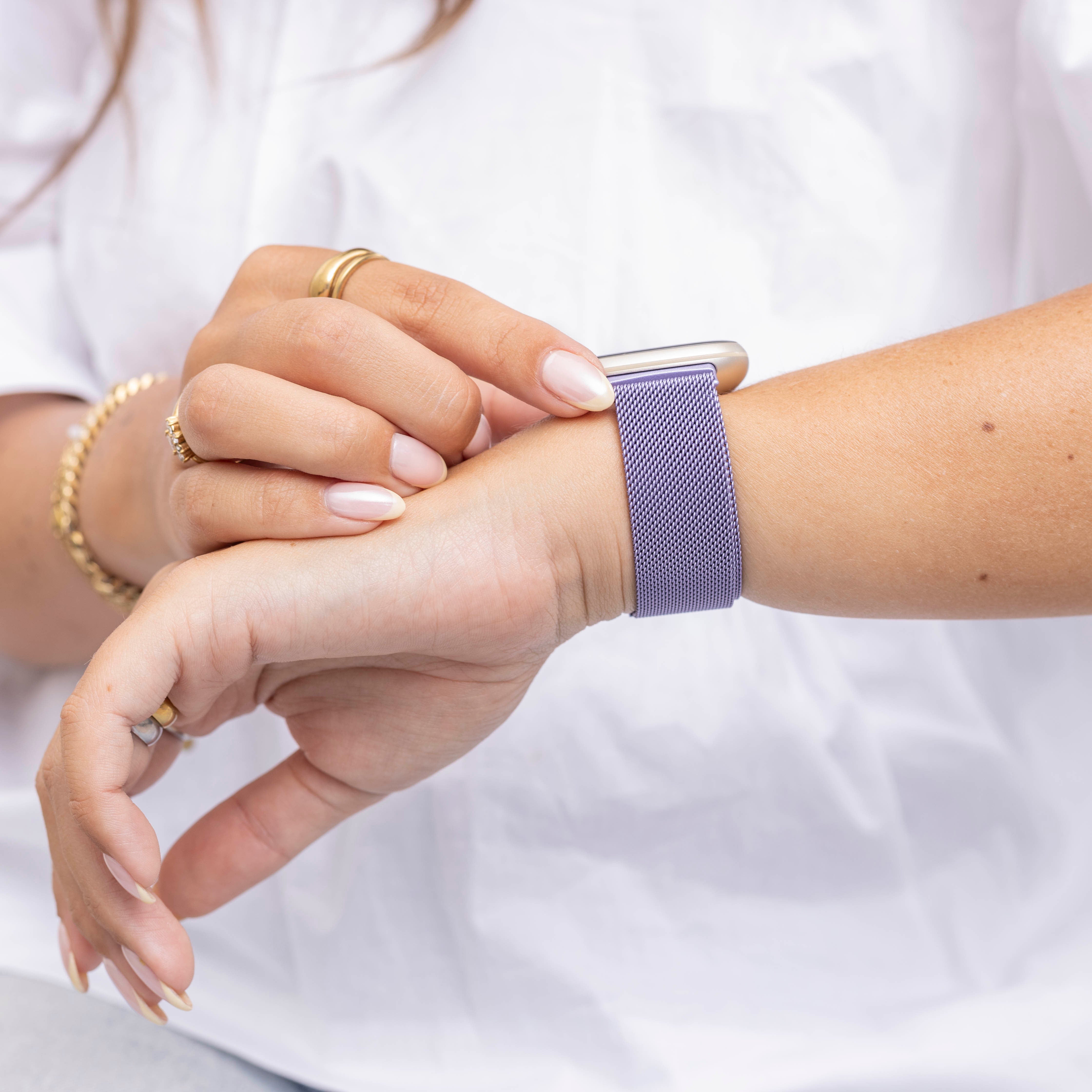 Fitbit Sense Milanese Armband (Hellviolett)