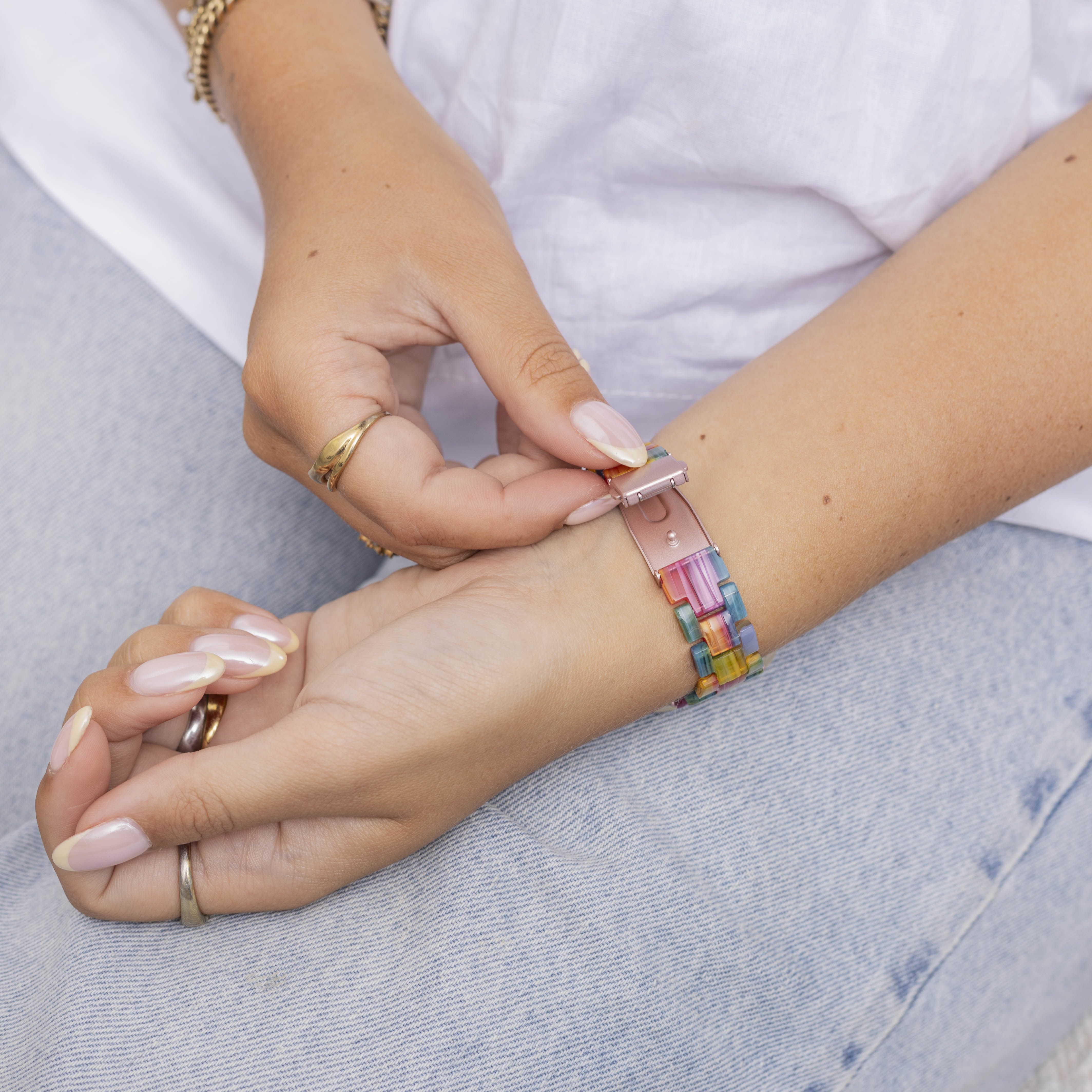 Fitbit Sense Resinarmband (Bunt)