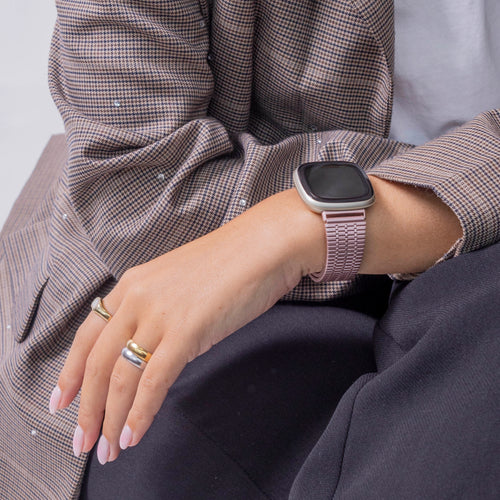 Fitbit Versa 3 Edelstahlband (Rosa)
