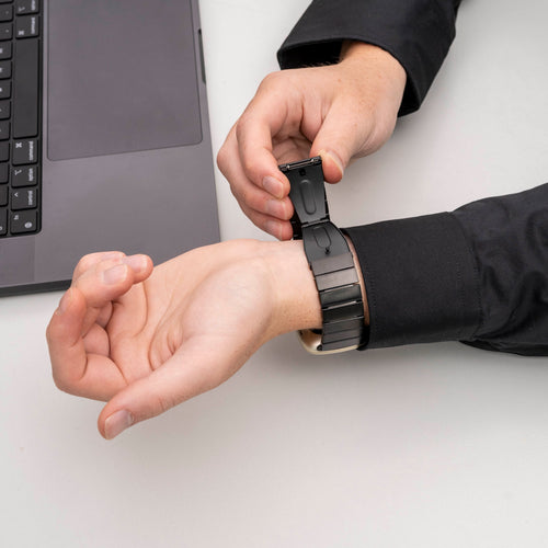 Fitbit Sense Armband Metall (Schwarz)