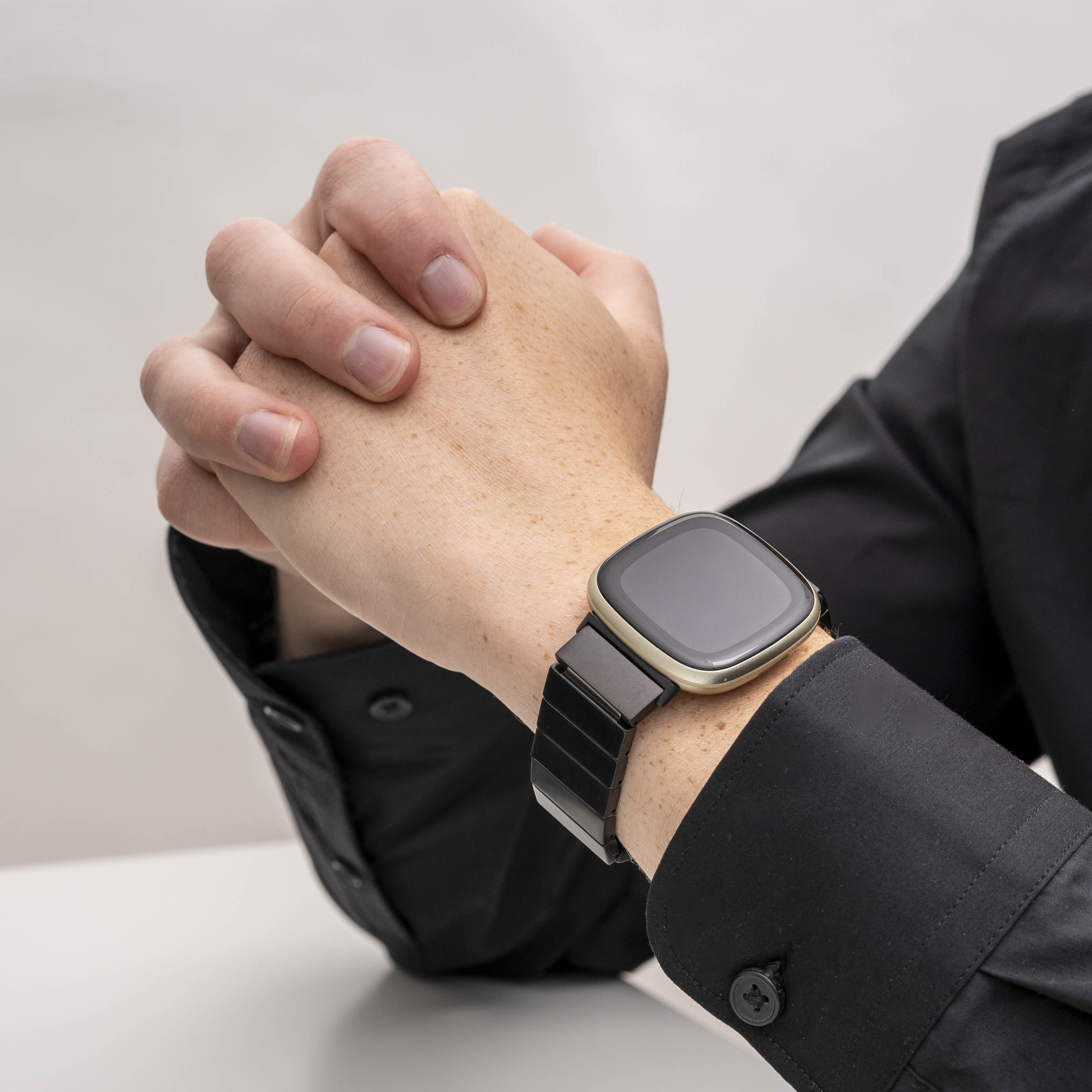 Fitbit Versa 3 Metal Strap (Black)