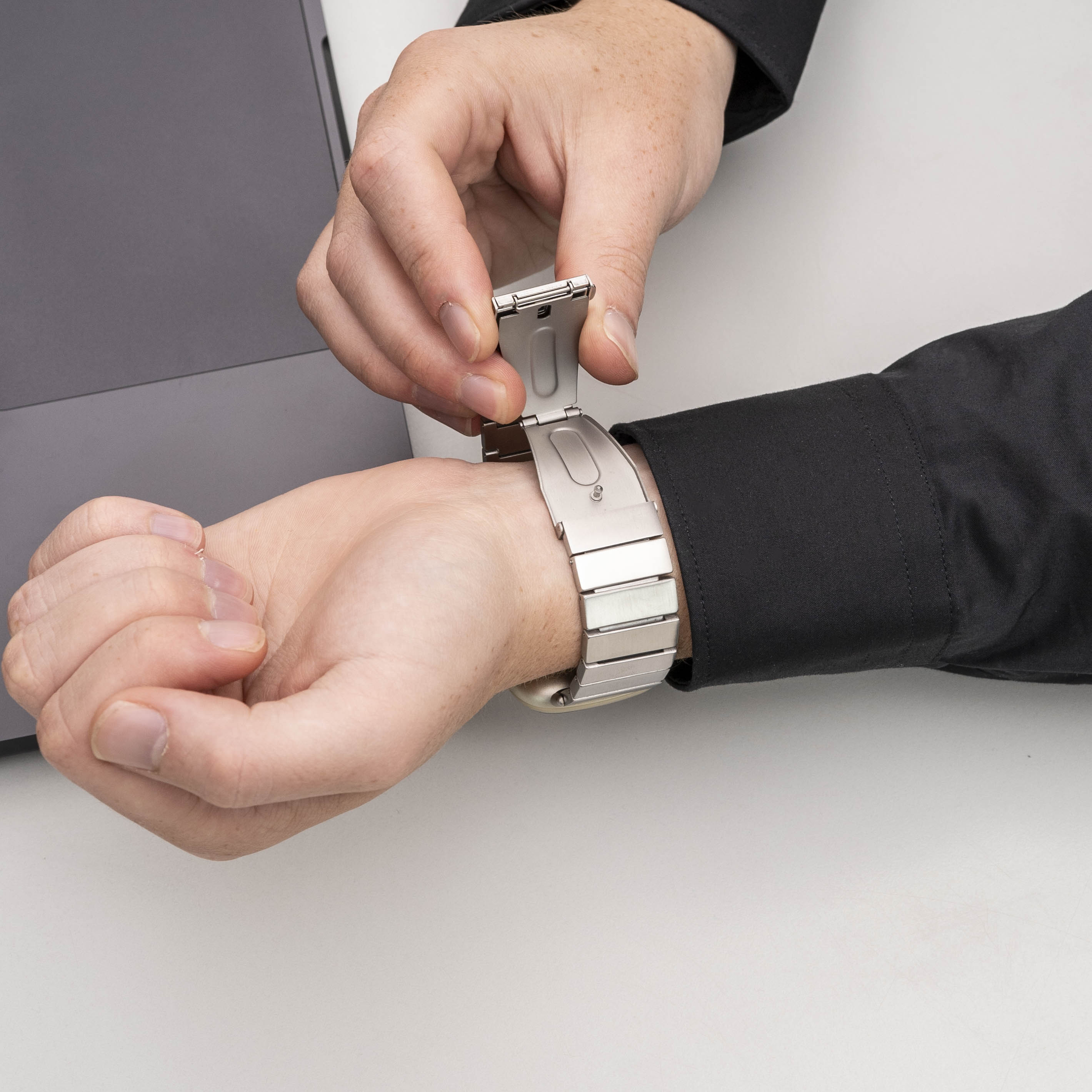 Fitbit Sense Armband Metall (Silber)