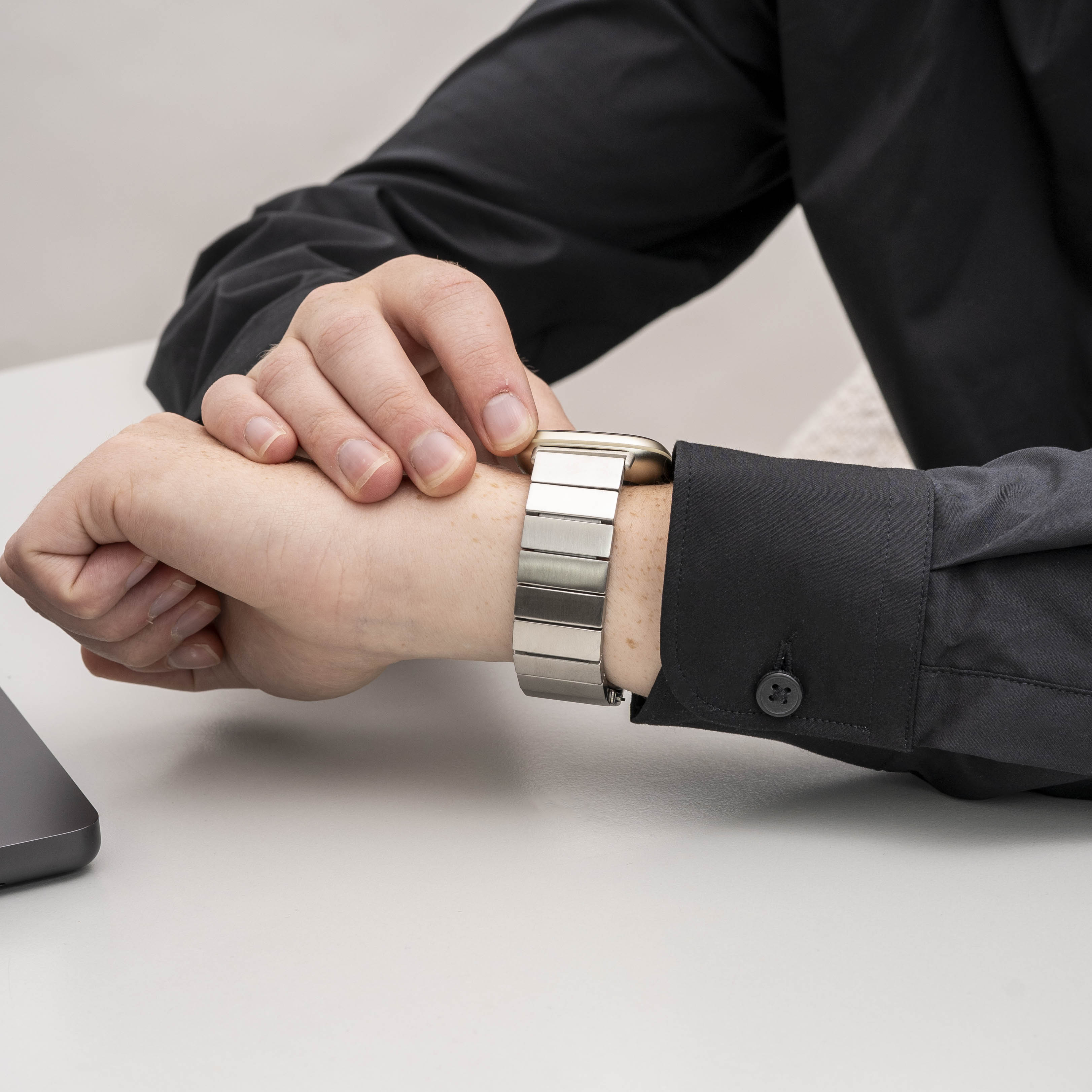 Fitbit Sense Armband Metall (Silber)