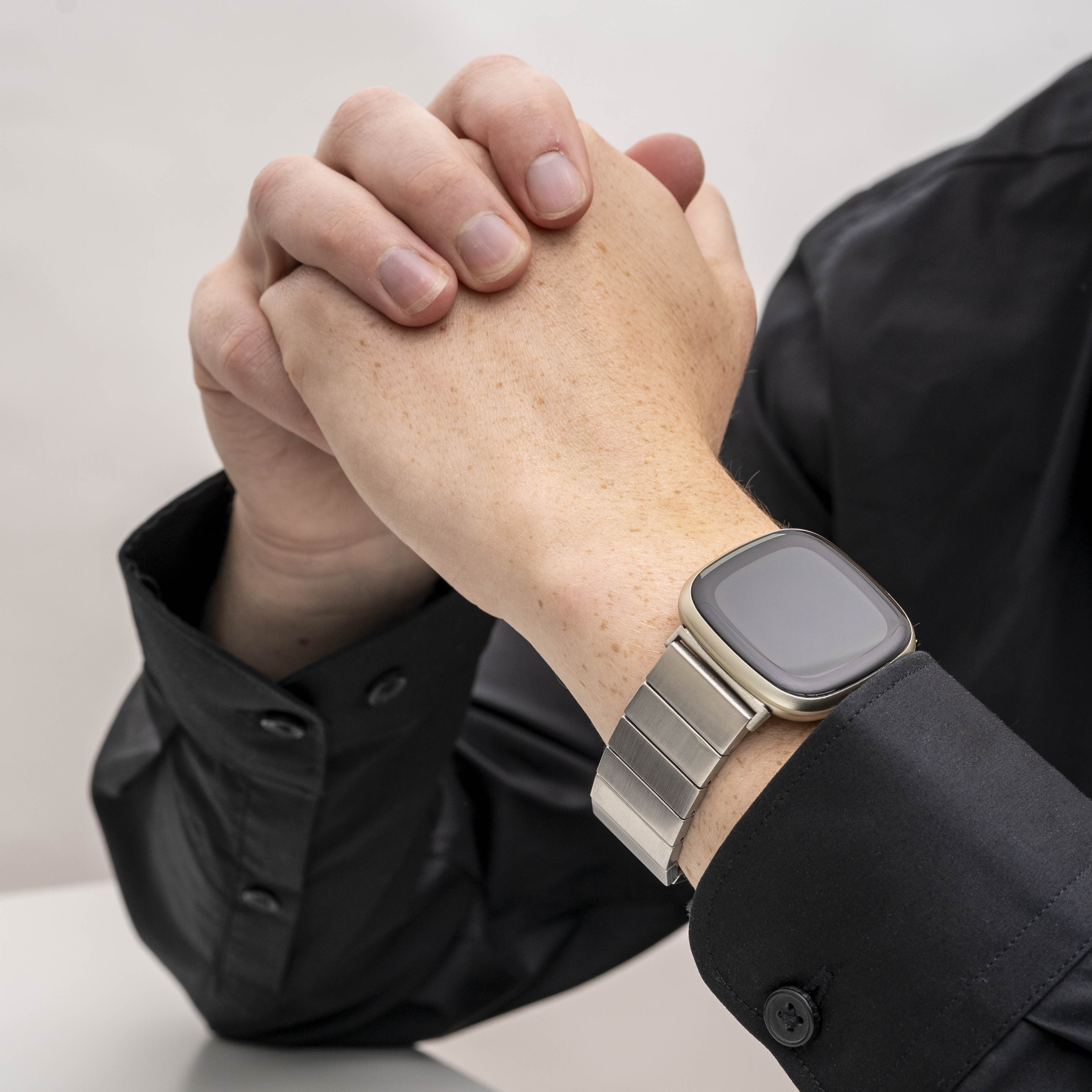 Fitbit Sense Armband Metall (Silber)