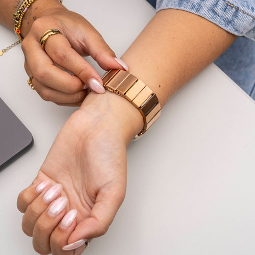 Fitbit Versa 3 Armband Metall (Roségold)
