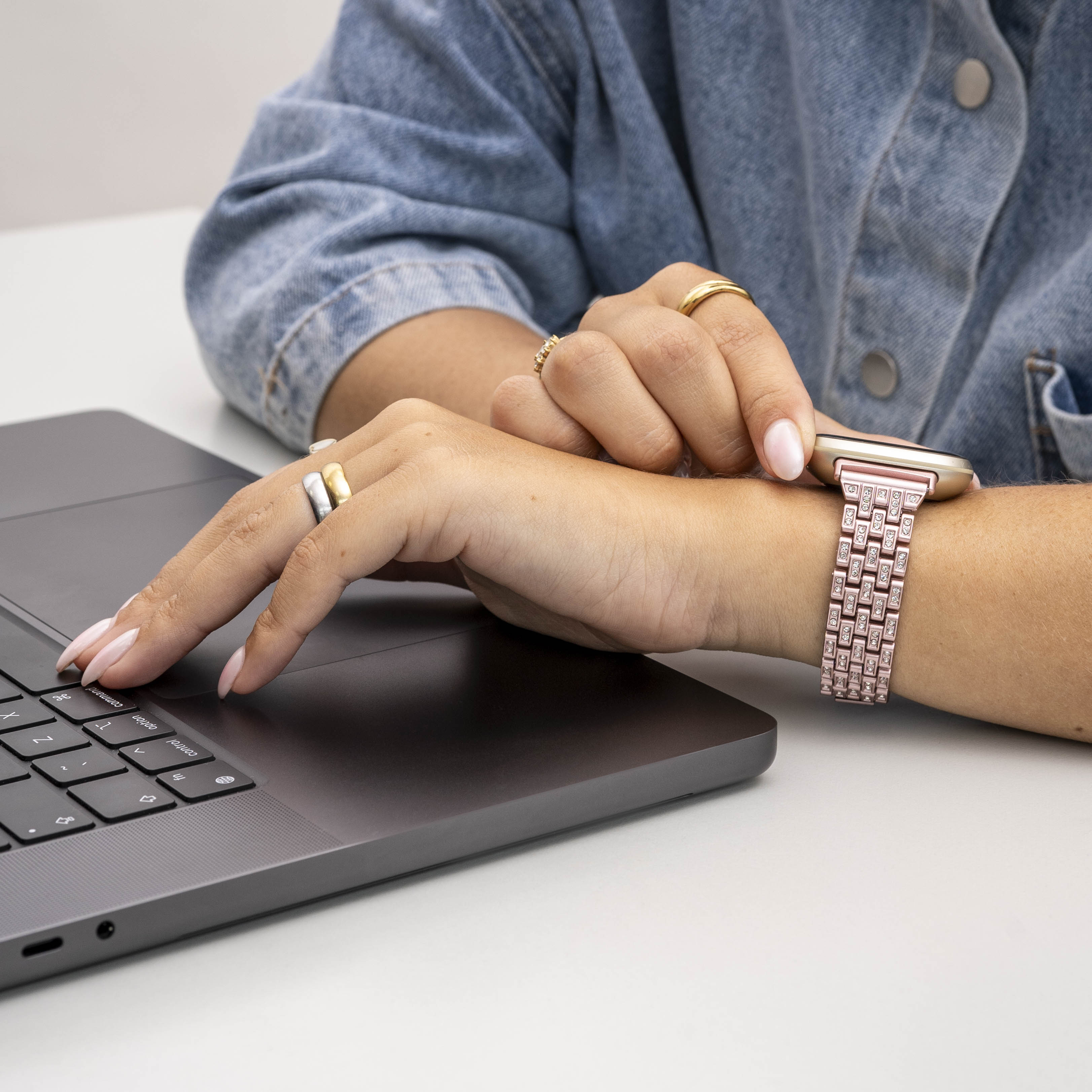 Pink Diamond Fitbit Sense Strap