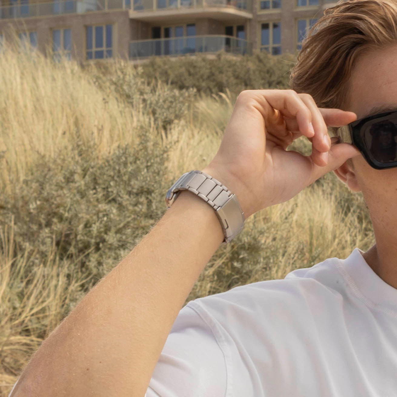 Apple Watch Titanarmand (Silber)