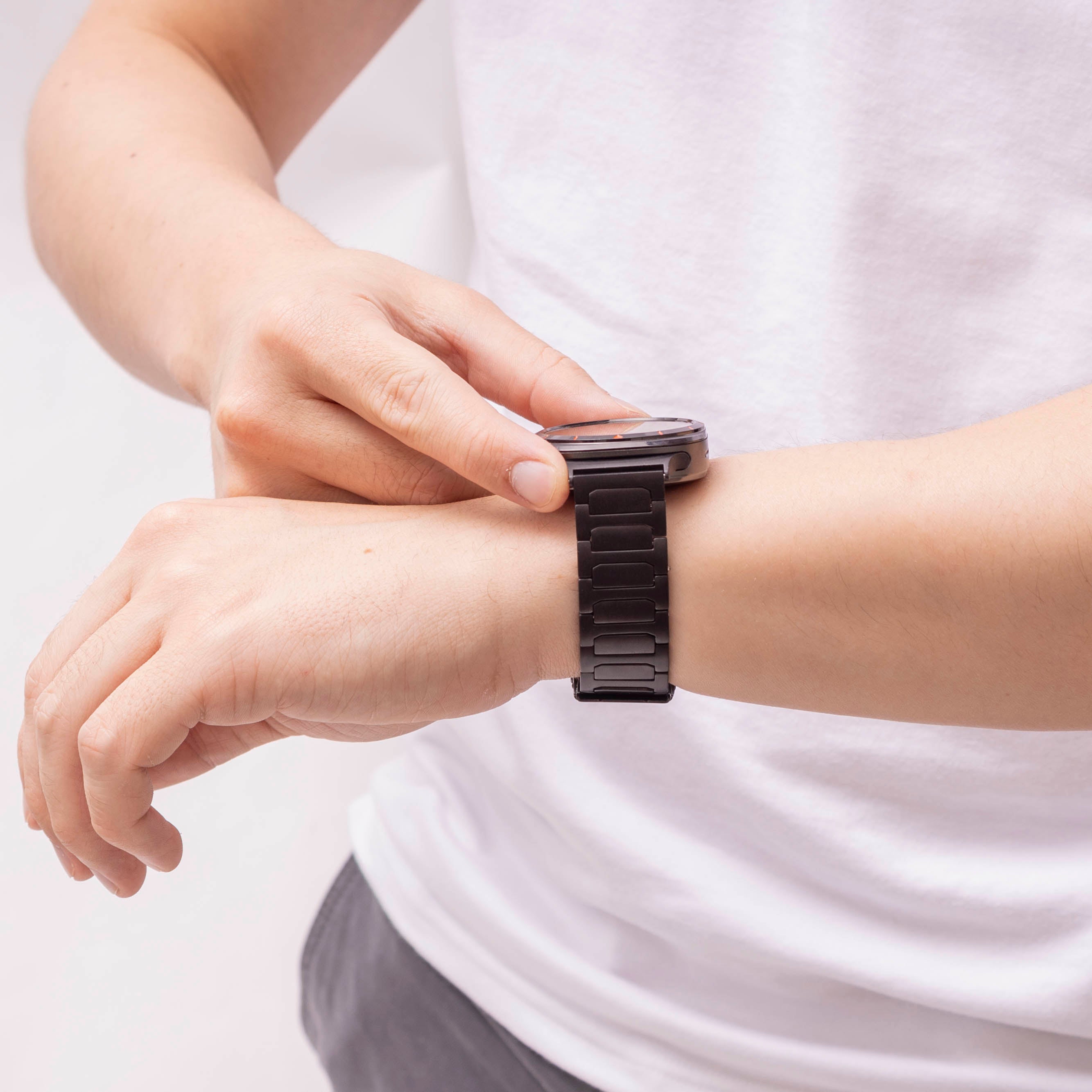 Bandz Samsung Galaxy Watch Ultra Titan Armband 'Deluxe' (Schwarz)