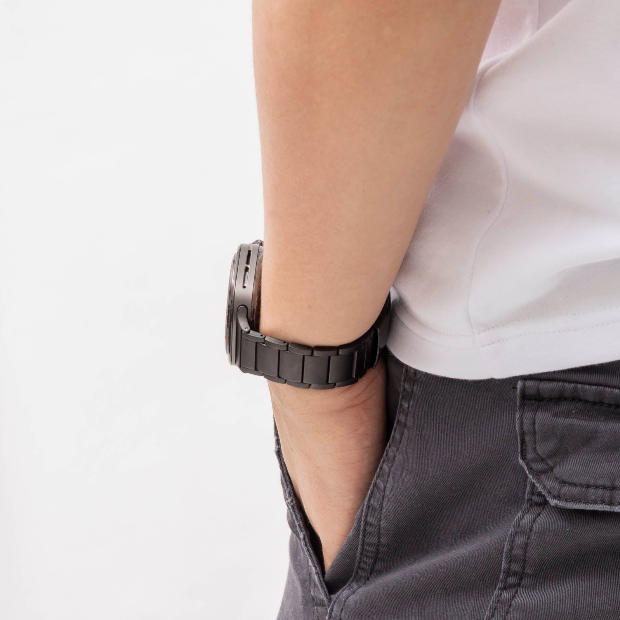 Bandz Samsung Galaxy Watch Ultra Titan Armband 'Classic' (Schwarz)