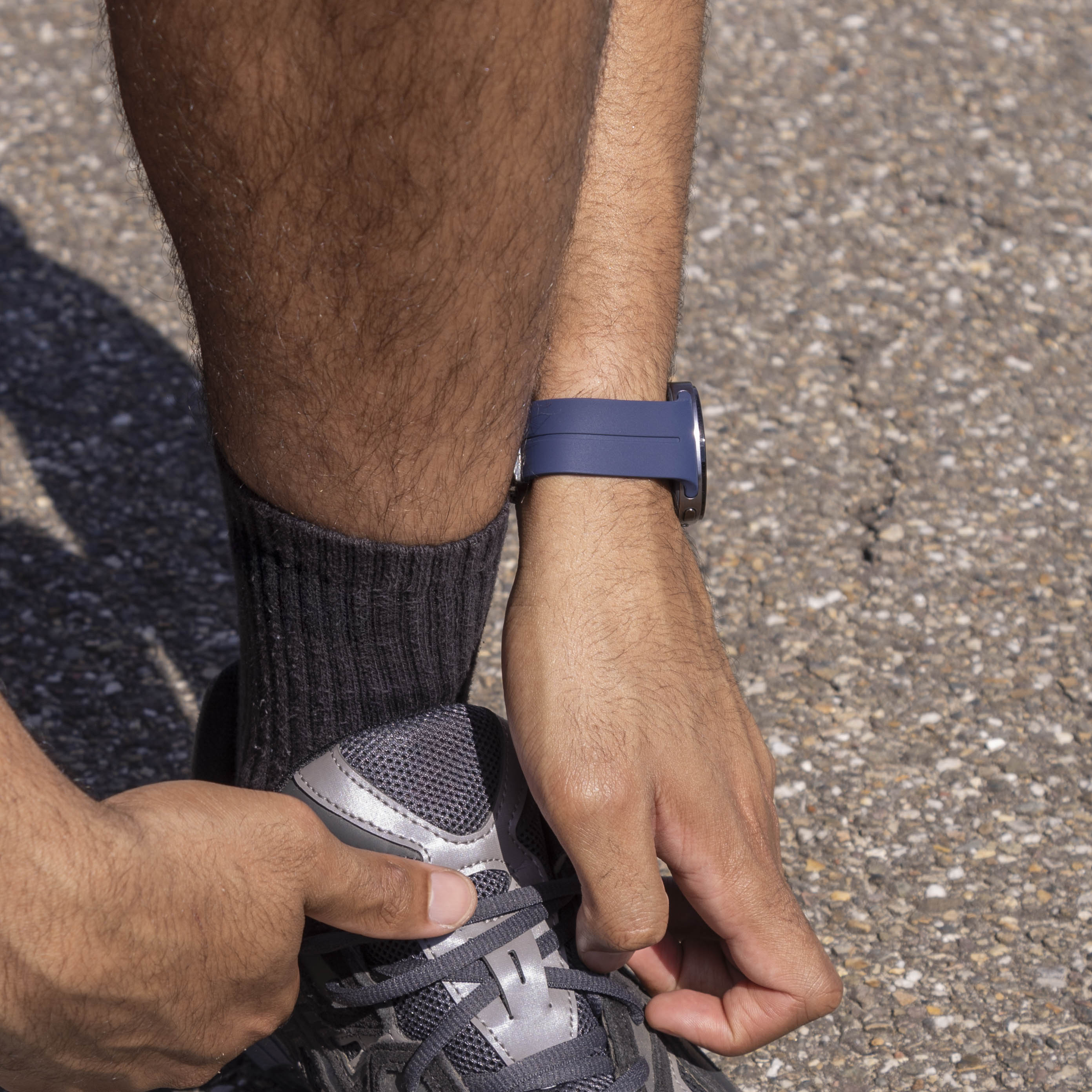 Samsung Galaxy Watch 8 - 40mm D-Schnalle Silikonarmband (Dunkel Blau)