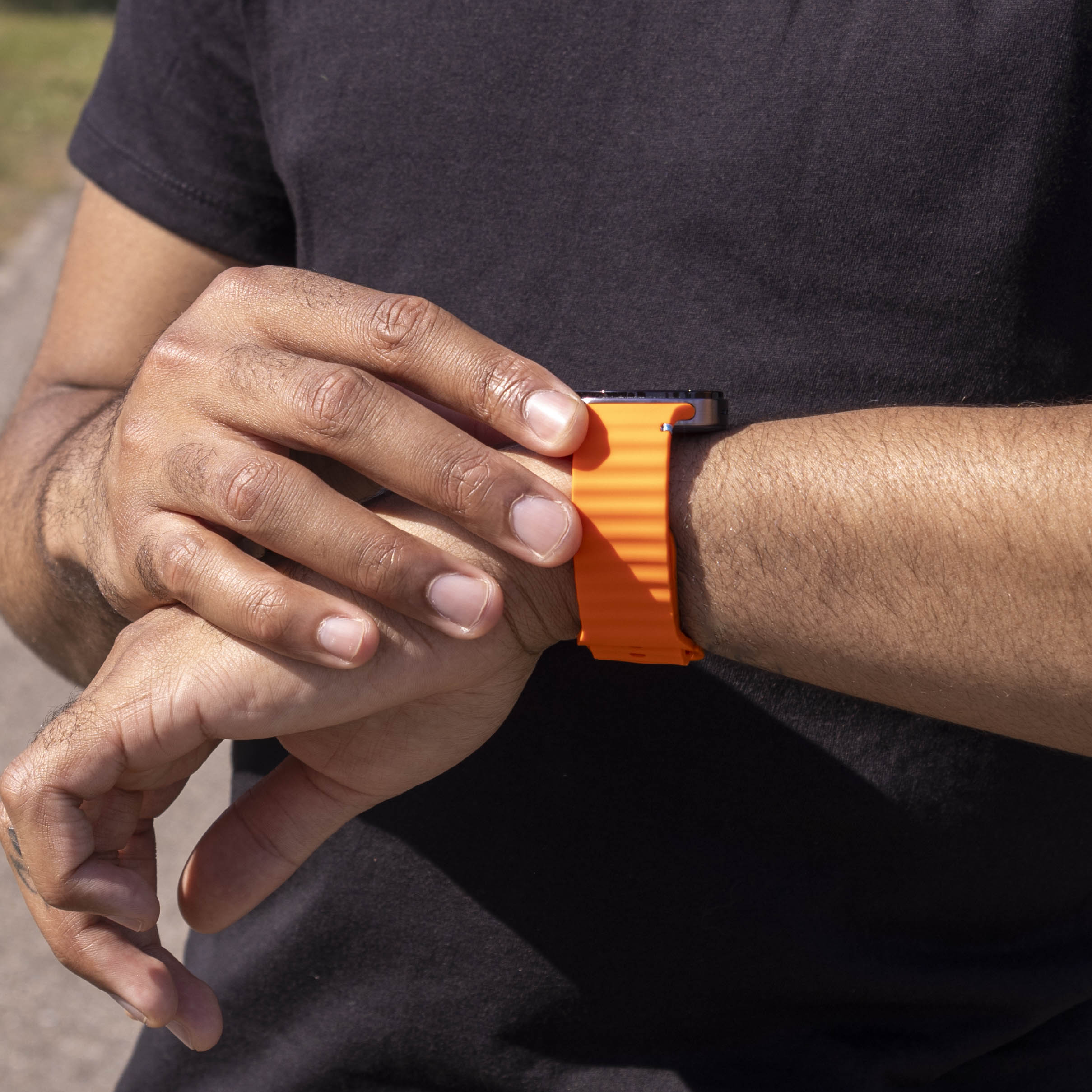 Samsung Galaxy Watch 8 Classic Wave Silicone Strap (Orange)