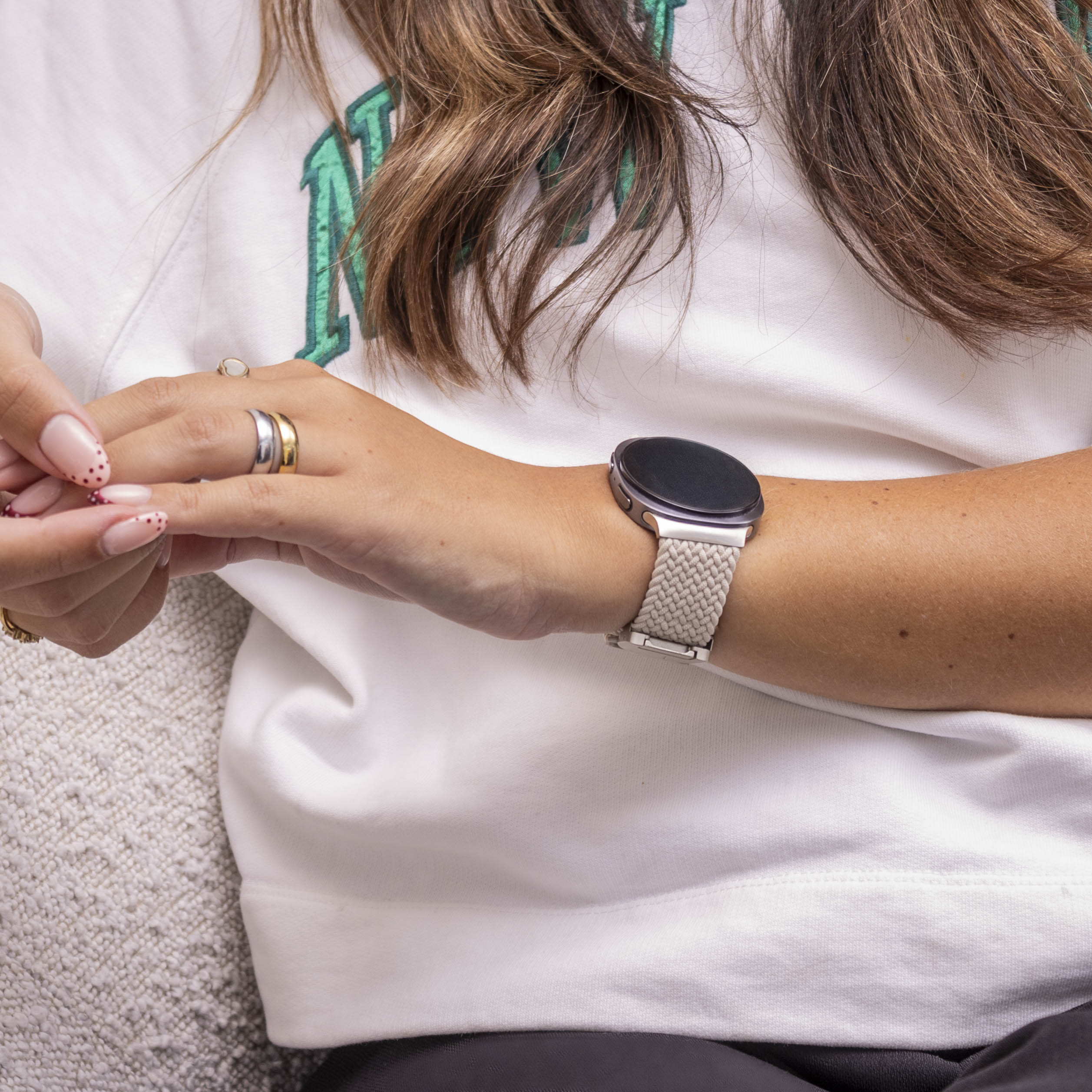 Samsung Galaxy Watch 8 - 40mm Geflochtenes Armband mit P-Schnalle (Polarstern)