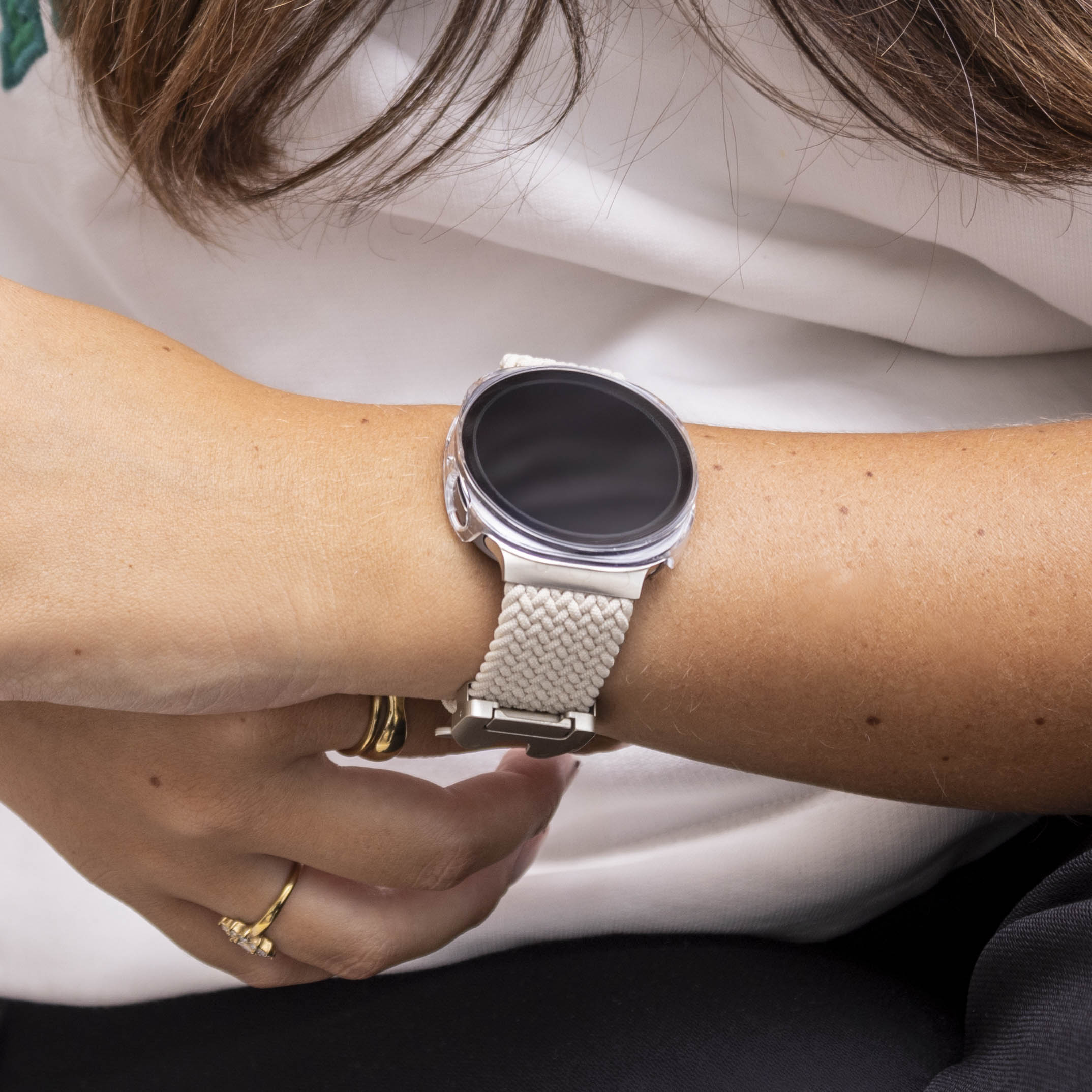 Samsung Galaxy Watch 8 - 44mm Hardcase mit Glas (Transparent)