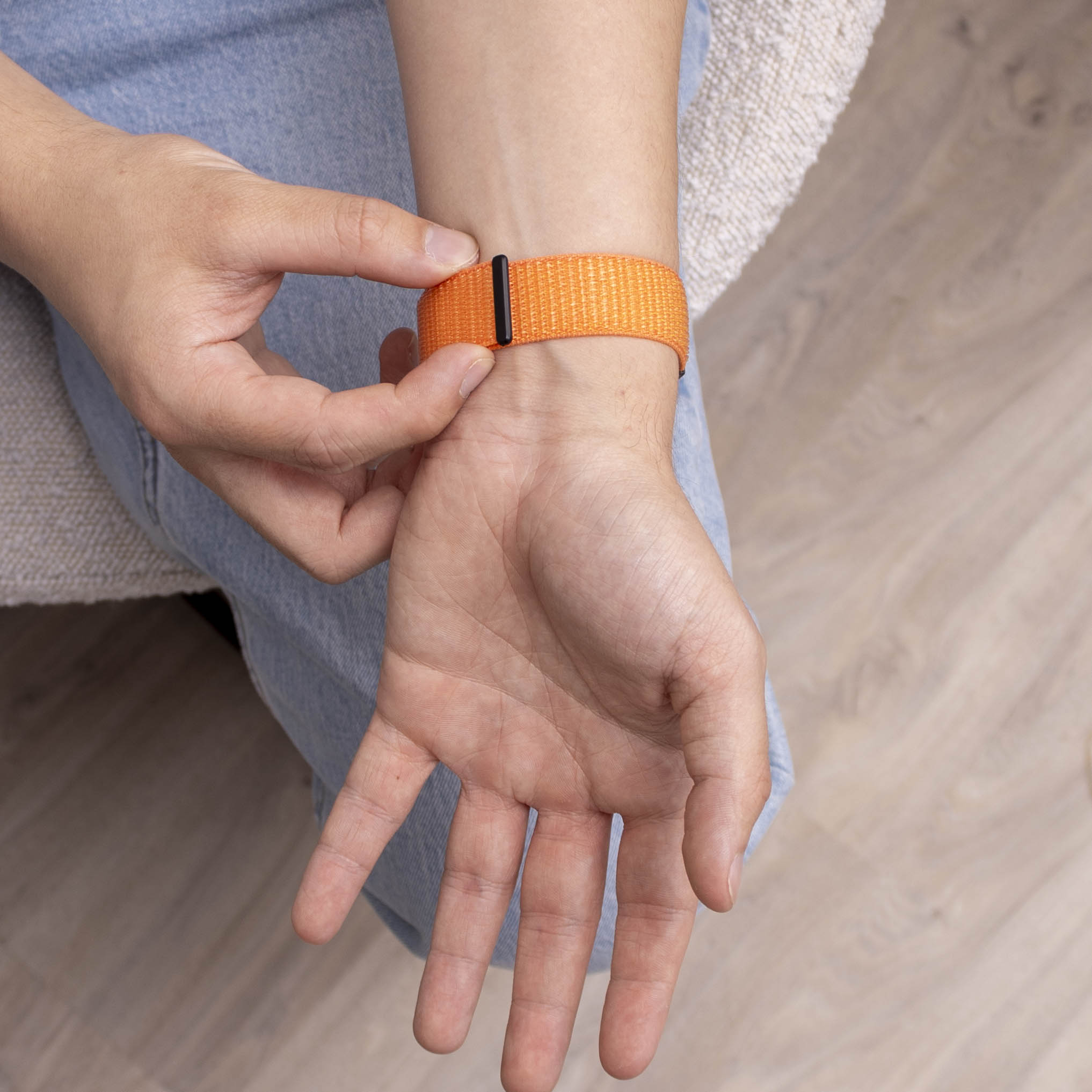 Samsung Galaxy Watch 8 - 40mm Nylonarmband (Orange)