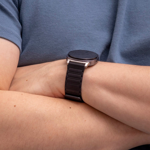 Samsung Galaxy Watch 8 - 40mm Magnetisches Silikonarmband (Schwarz)