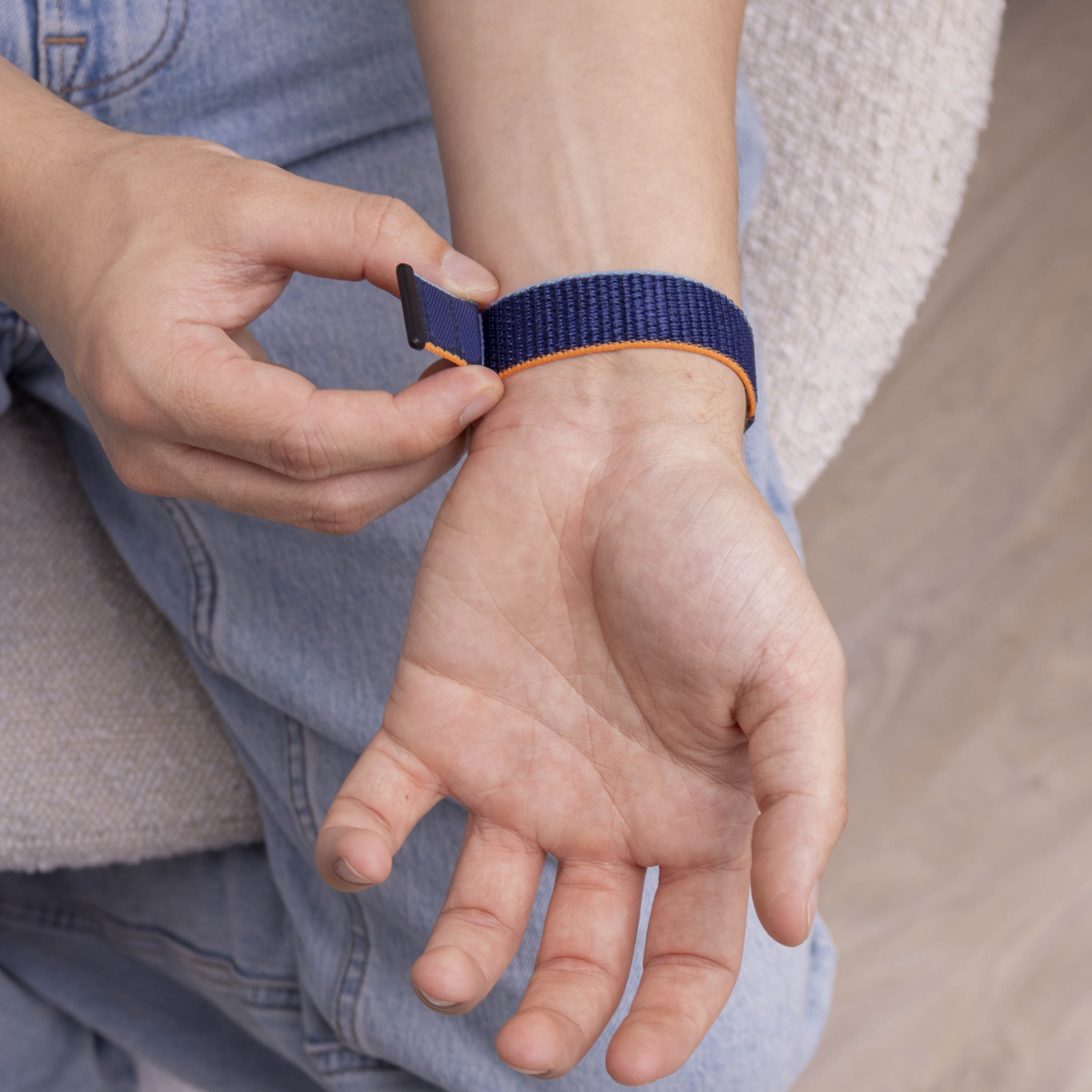 Samsung Galaxy Watch 8 Classic Nylon Strap (Dark Blue Mix)